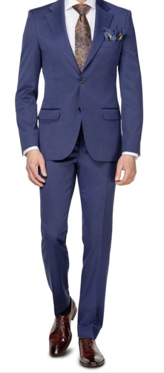 Garnitur dwuczęściowy taliowany slim fit granatowy INDIANA