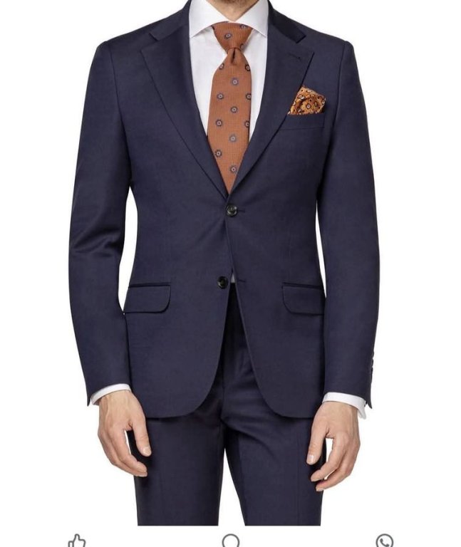 Garnitur dwuczęściowy taliowany slim fit granatowy KALIFORNIA