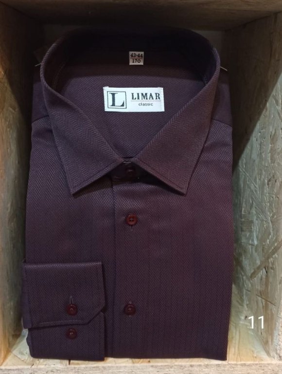 Koszula bordowa klasyczna długi rękaw