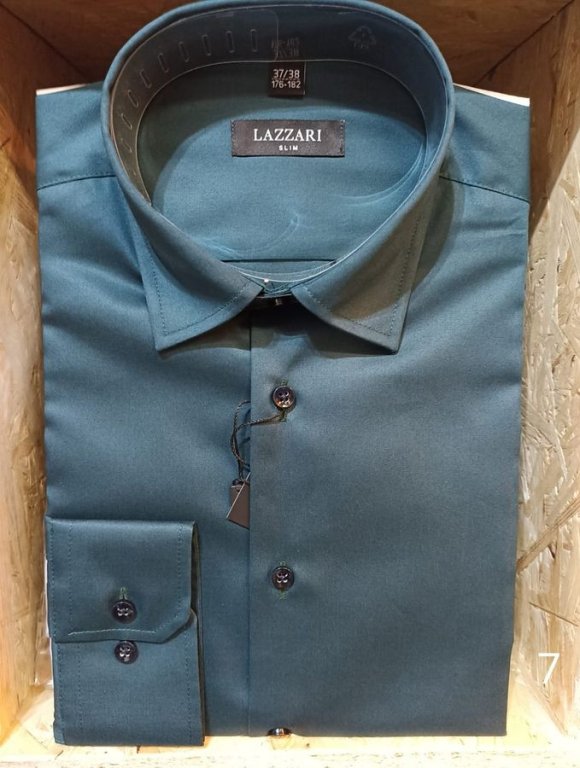 Koszula butelkowa zieleń slim długi rękaw