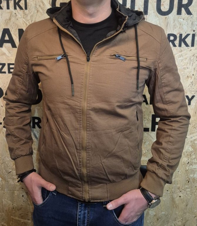 Kurtka przejściowa brązowa