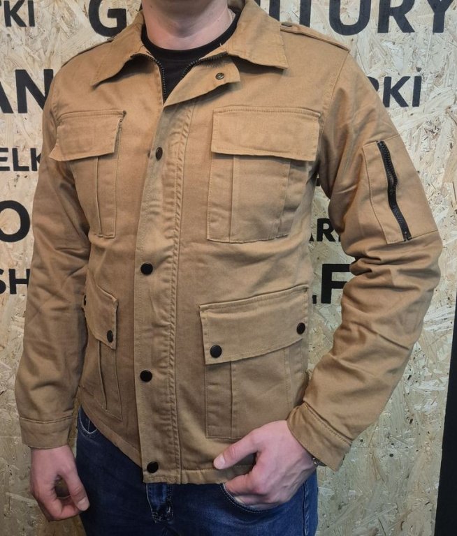 Przejściowa kurta camelowa